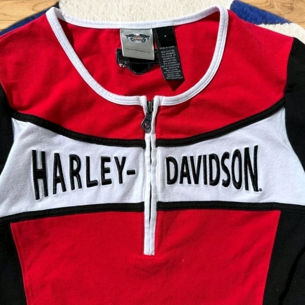 Harley Davidson Colorblock Tee Small - Picture 3 of 5